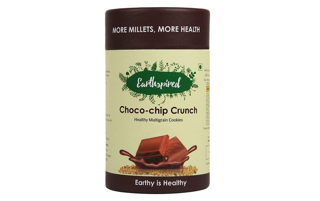 Earthspired Choco-Chip Crunch Healthy Multigrain Cookies   Jar  100 grams